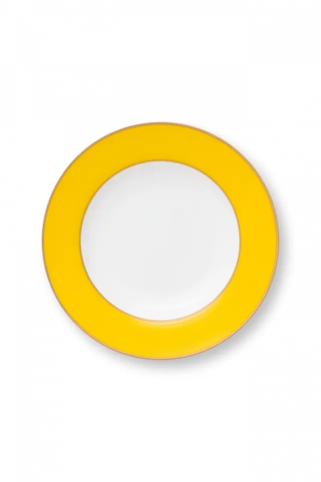 PIP STUDIO ΠΟΡΣΕΛΑΝΙΝΟ ΠΙΑΤΟ PIP CHIQUE ΚΙΤΡΙΝΟ & ΧΡΥΣΟ 23,5cm - One size