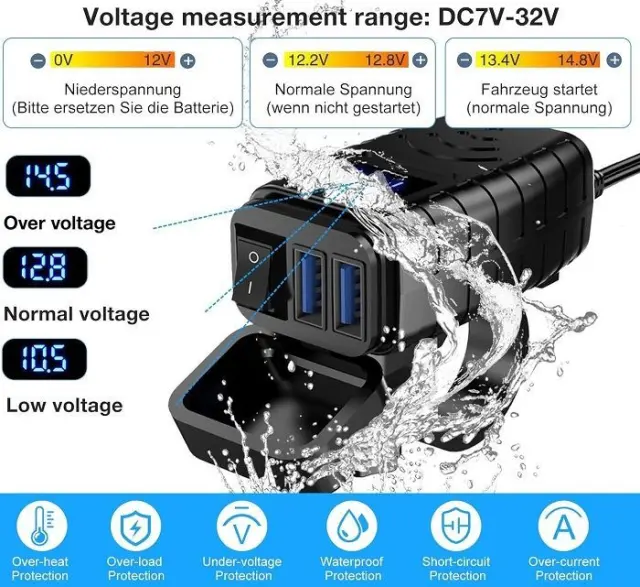 Αντάπτορας φόρτισης μοτοσυκλέτας USB - MQ3103 - 330001 3