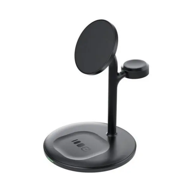 Green Cell Ασύρματη Βάση Φορτιστής MagScape Stand 3in1 MagSafe 15W Black (MSST-GC-3IN1-B)