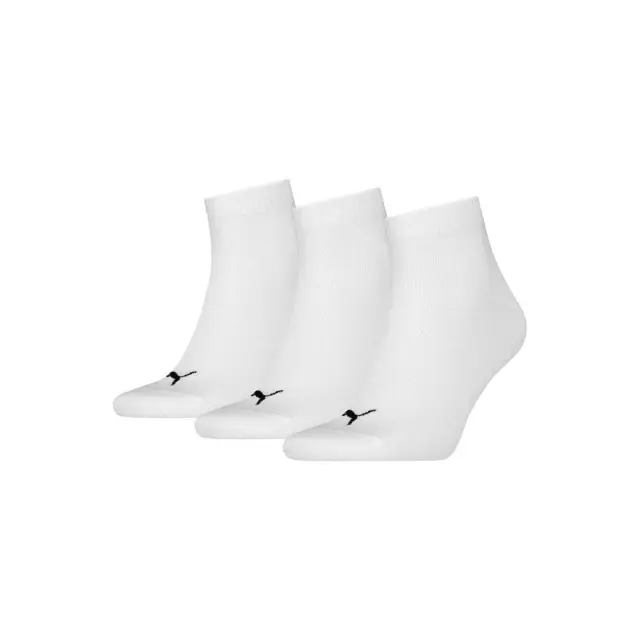 Puma Unisex Plain 3 Pack Quarter 3/4 Dobotex Socks Άσπρο 701230337-300 (Puma)