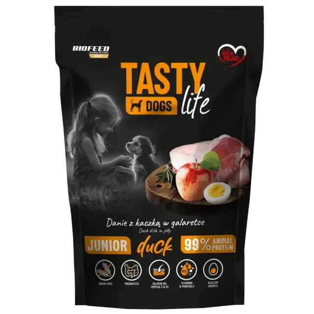 BIOFEED Tasty Dogs Life Junior Duck - wet dog food - 150g