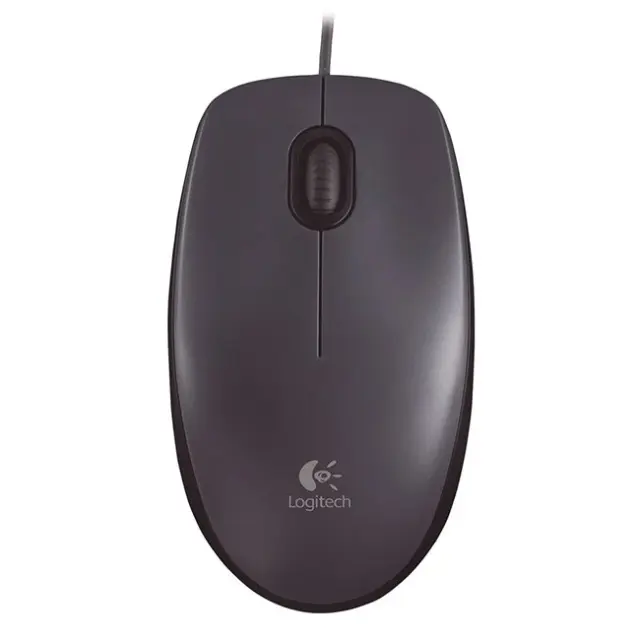 Logitech M90 Optical Mouse (Dark Grey, Wired) (LOGM90) 3