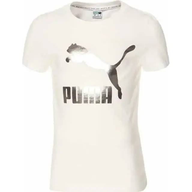 Puma JR Classics Logo Tee G-White-530208-02 - 128