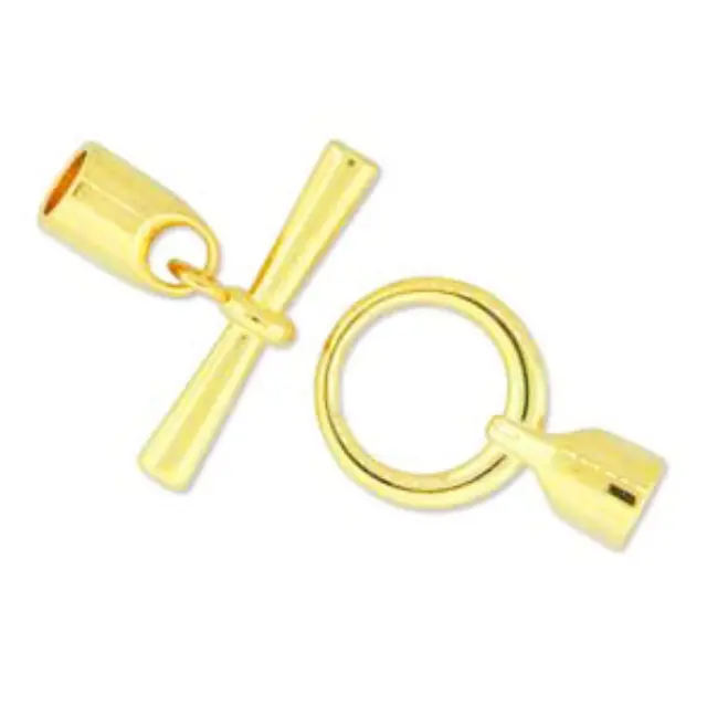Κούμπωμα - 46x8.5mm - Εσωτ.Διαμ. 6.2mm - Gold Plated - 2τεμ