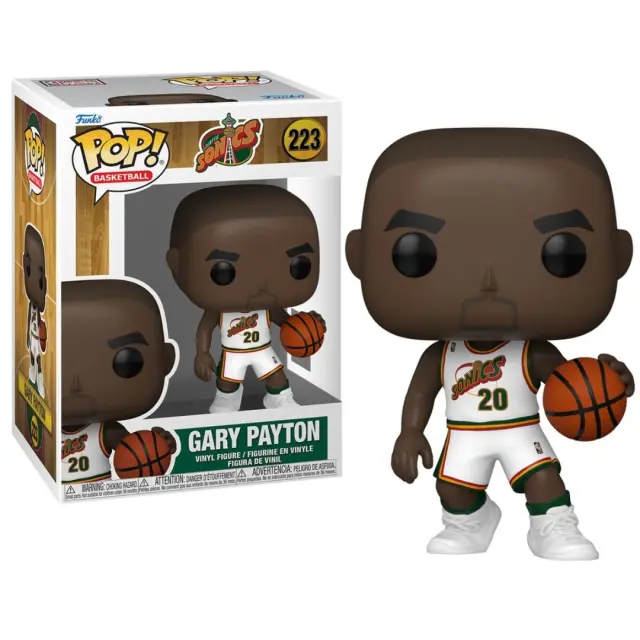 Funko POP! Basketball NBA Gary Payton Seattle SuperSonics White Home Uniform #223 Συλλεκτική Φιγούρα Βινυλίου 9,9cm