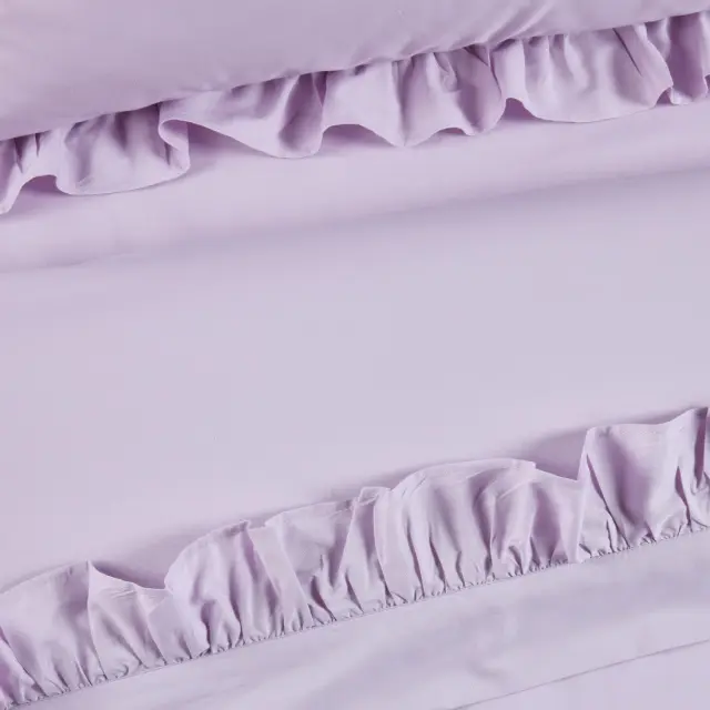 Σετ Σεντόνια 240x270 Υπέρδιπλα Daily Das Home 3167 Lilac 100% βαμβακερόΧωρίς Λάστιχο 2