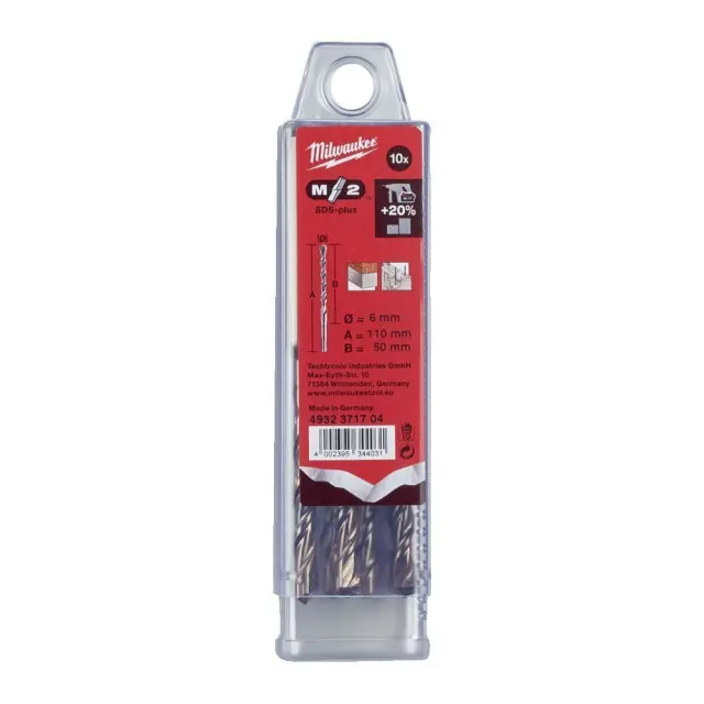 Milwaukee 4932371704 - ΤΡΥΠΑΝΙΑ SDS PLUS SET 10τμχ 6x110 MW 3
