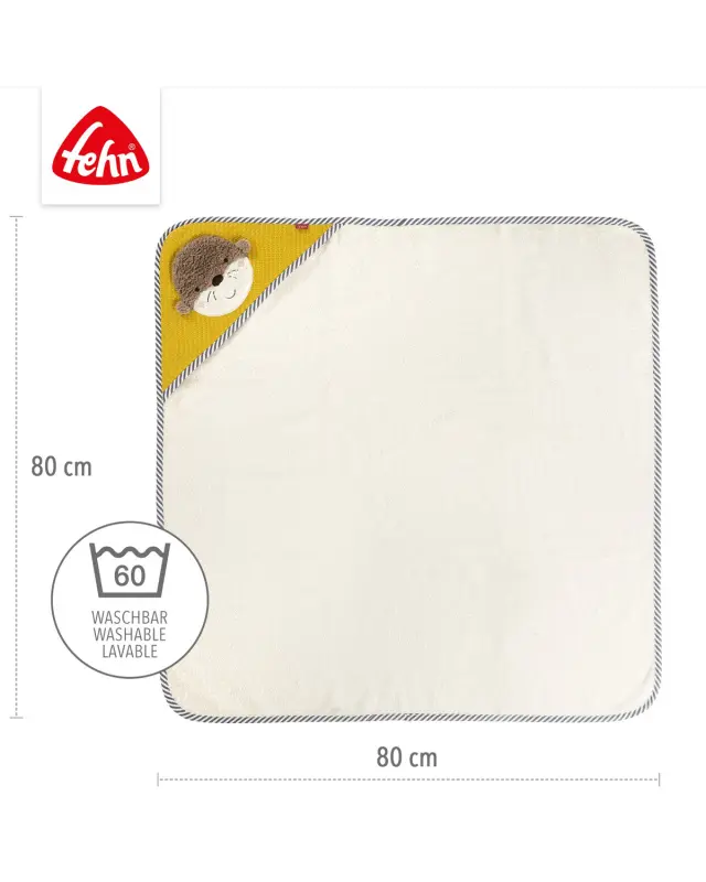 Μπουρνουζοπετσέτα Fehn με σχέδιο αρκουδάκι 80x80εκ. 2