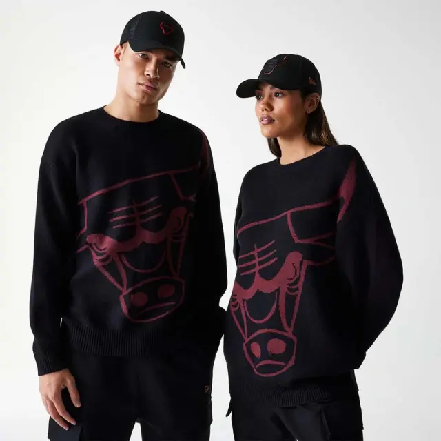 New Era Men's NBA Knit Chicago Bulls Sweater Μαύρο 60684339 (New Era)