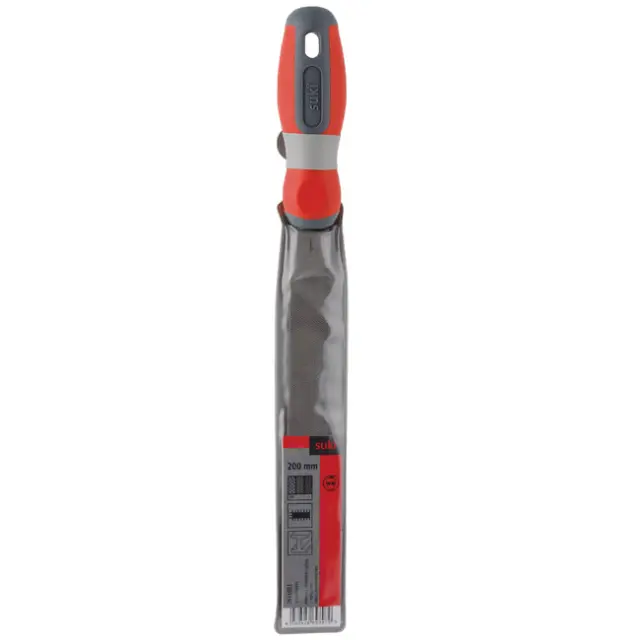 Λίμα Πλακέ 200mm SINGLE CUT Λαβή 2 Υλικών 2