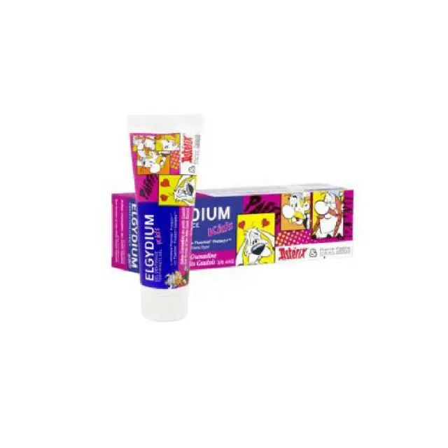 Elgydium | Kids Asterix Red Berries of the Little Gauls Flavour Παιδική Οδοντόκρεμα με Γεύση από Κόκκινα Μούρα 3-6 ετών 1000ppm | 50ml