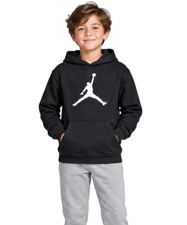 Jordan - Παιδική Μπλούζα Φούτερ Brooklyn 95G386-023 Μαύρο