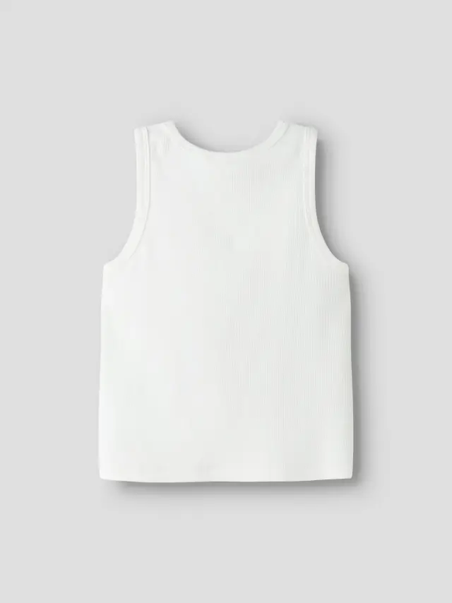 Name It Αμάνικο Τοπ κοριτσίστικο πλεκτό Λευκό NKFHEBA SLIM TANK TOP - 13255458 3