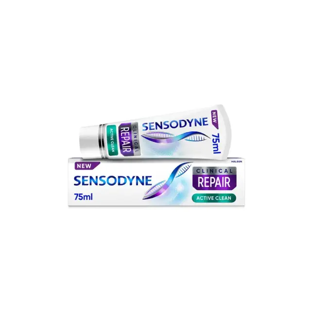 Sensodyne | Clinical Repair Active Clean Οδοντόκρεμα για Αναδόμηση των Ευαίσθητων Δοντιών | 75ml