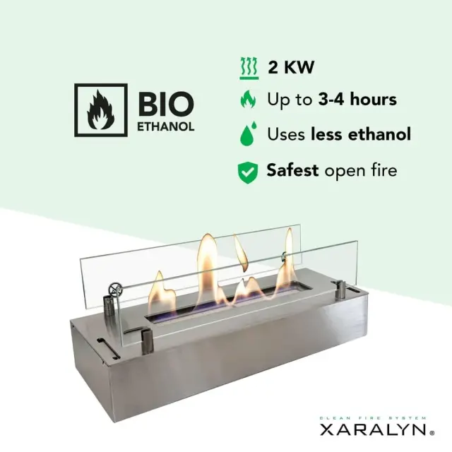 Xaralyn Burner S INOX Καυστήρας Βιοαιθανόλης