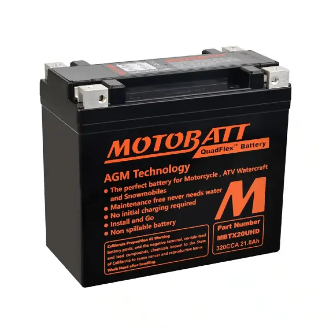 Μπαταρία Μοτοσυκλέτας MOTOBATT MBTX20UHD 12V 22Ah