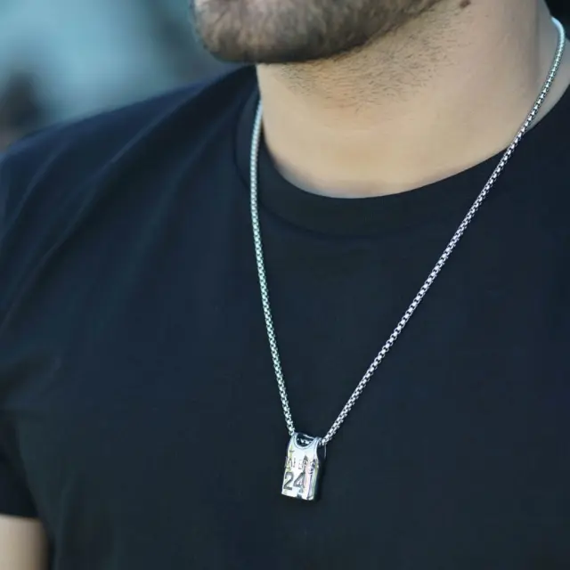 Ghetto Hip Hop Shirt 24 Lakers SS Pendant Necklace 2
