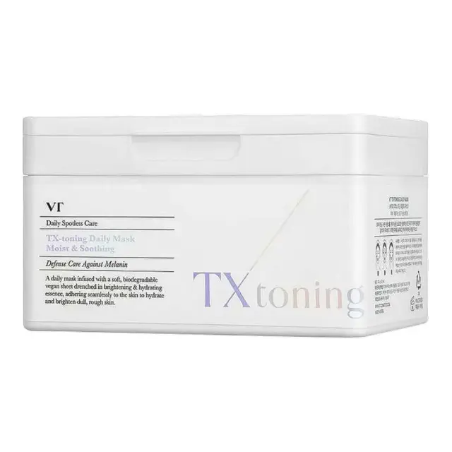 Vt Cosmetics TX Toning Daily Hydrating Masks, Καθημερινές Μάσκες Προσώπου για Αποχρωματισμό & Ενυδάτωση 30τμχ