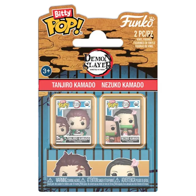Φιγούρες Funko Bitty Pop! 2-Pack: Demon Slayer - Tanjiro Kamado & Nezuko Kamado Vinyl Figures
