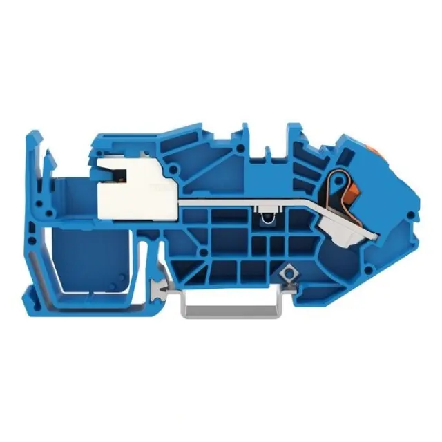 1-conductor N-disconnect terminal block; 16 mm²; with push-button; Push-in CAGE CLAMP®; 16,00 mm²; blue
