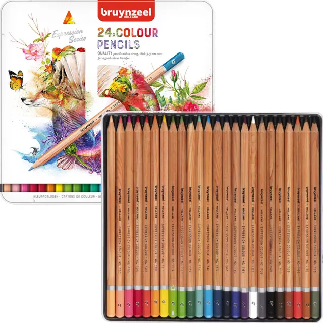 Σετ Ξυλομπογιές Bruynzeel Expression Series, 24 Χρώματα