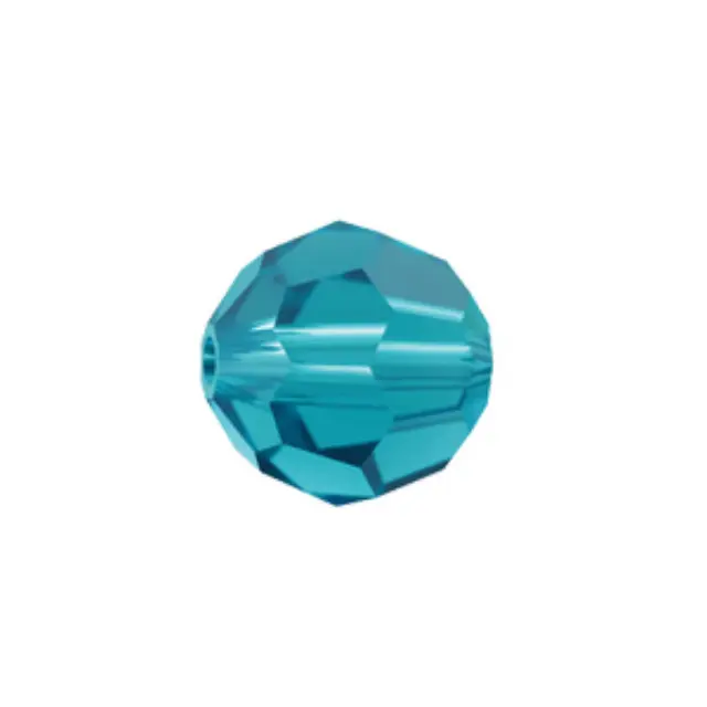 Swarovski 5000 Faceted Round Blue Zircon 4mm - 10τεμ
