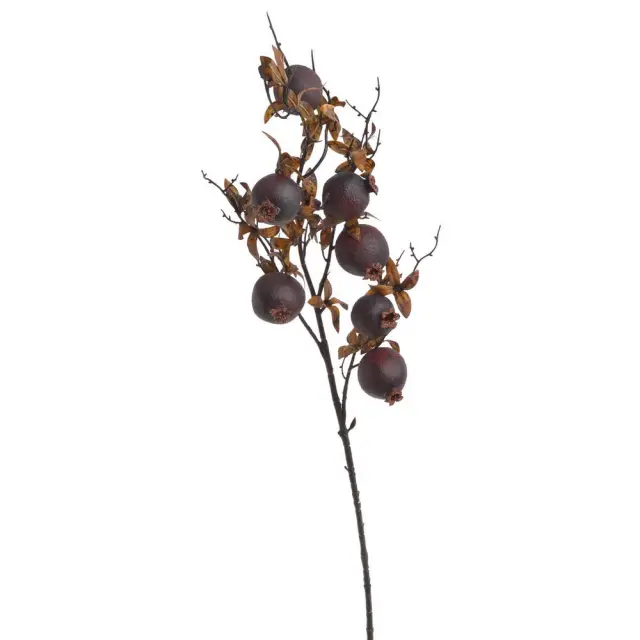 Κλαδί τεχνητό με ρόδια, καφέ, 90cm