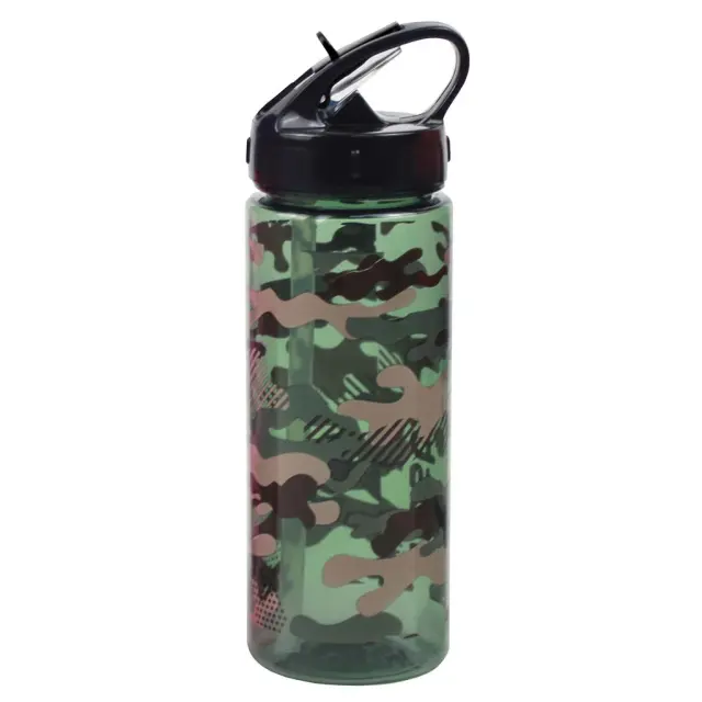 Must Παγούρι Πλαστικό Με Καλαμάκι 500ml Artistic Μαύρο 000584546