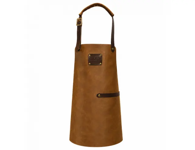 Δερμάτινη Παιδική Ποδιά Λαιμού Doxx Amsterdam Smooth Leather Kids Apron με ρυθμιζόμενα λουράκια - Camel