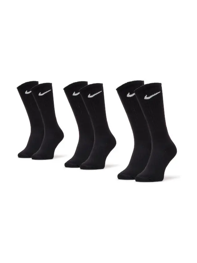 Nike Cushioned Value Cotton Κάλτσες για Τέννις Μαύρες 3 Ζεύγη SX4508-001 - M 3
