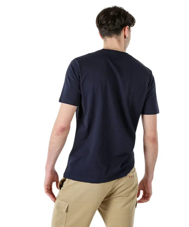 Baci & Abbracci - Ανδρικό T-shirt Crew Neck with Logo BAM3381-NAVY Mπλε Ναυτικό - 2XL 2