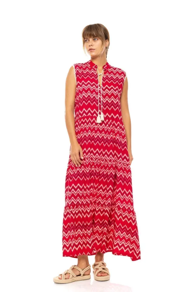 Beachwear Long Rasberry Rainbow B628 Τύπος Pink Label Beachwear 2