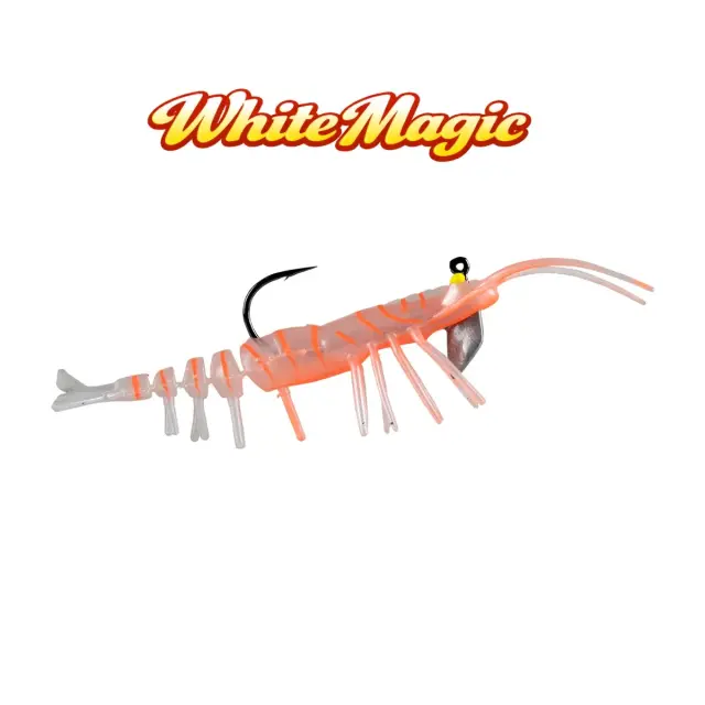 Teke Shrimp 75 – Σιλικονούχα Γαρίδα 7.5cm 7g με Hook 3/0 - Τεχνητό Δόλωμα - WHITE MAGIC