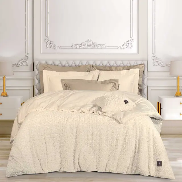 Κουβερτοπάπλωμα 240x250 King Size 740gsm Essential Greenwich Polo Club 3960 Ecru 100% Πολυέστερ