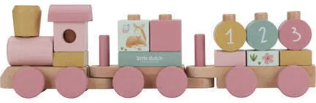 Little Dutch Ξύλινο τρενάκι με άσκηση λεπτής κίνησης Fairy Garden FSC / LD7354 (Little Dutch)