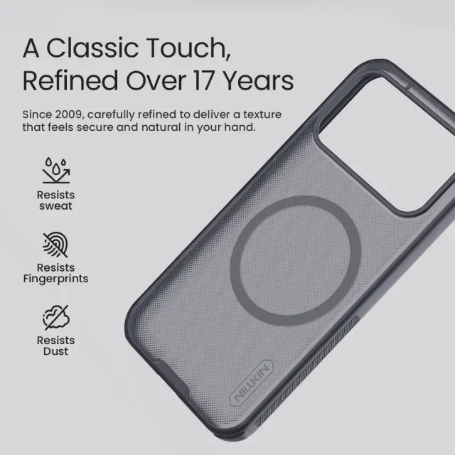 Nillkin Super Frosted PRO Magnetic Back Cover for Poco F9 Ultra Black 3