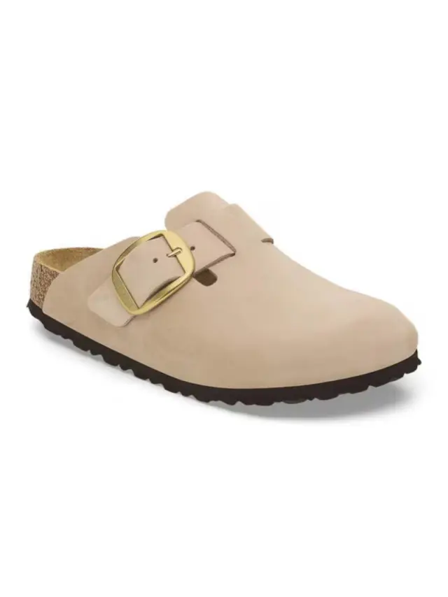 Birkenstock Σαμπώ Γυναικείο δέρμα Nubuck Μπεζ BIR/BOSTON BIG BUCKLE 1028052 SANDCAST - 39 2