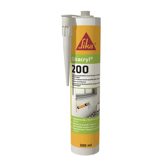 SIKA Sikacryl® 200 Υψηλής ποιότητας ακρυλικό σφραγιστικό φύσιγγα 300ml Λευκό / 96.494120