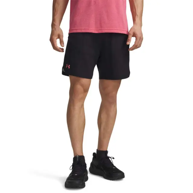 Under Armour Men's Vanish Woven 6inch Shorts Μαύρο - Ροζ 1373718-013 (Under Armour) - XXLarge