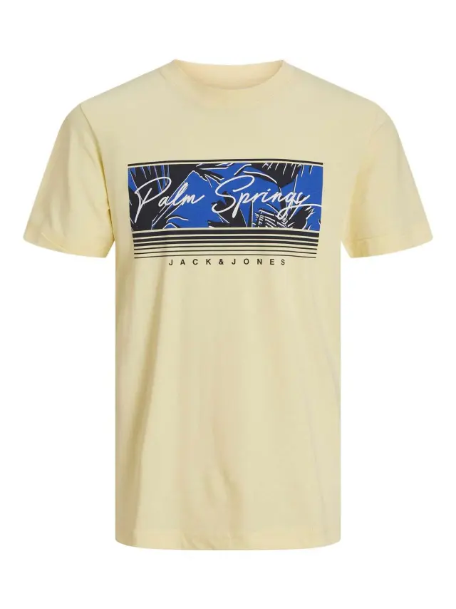 JORPALMA BRANDING AOP TEE SS CREW NECK French Vanilla