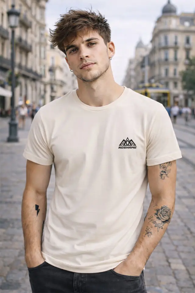 T-shirt Noshame® Off-white με τύπωμα - 142689 - XXL