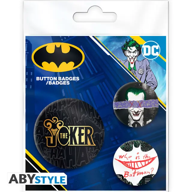 Κονκάρδες 3 τεμ DC COMICS - Badge Pack - The Joker ABYACC568