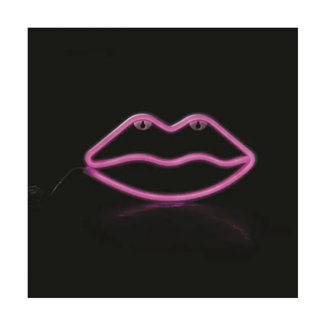 AcaLight Offer ΧΕΙΛΗ, 50 NEON LED ΛΑΜΠΑΚΙΑ ΜΕ ΜΠΑΤΑΡΙΑ (3xΑΑ)/USB, ΡΟΖ, IP20, 15*2.3*36