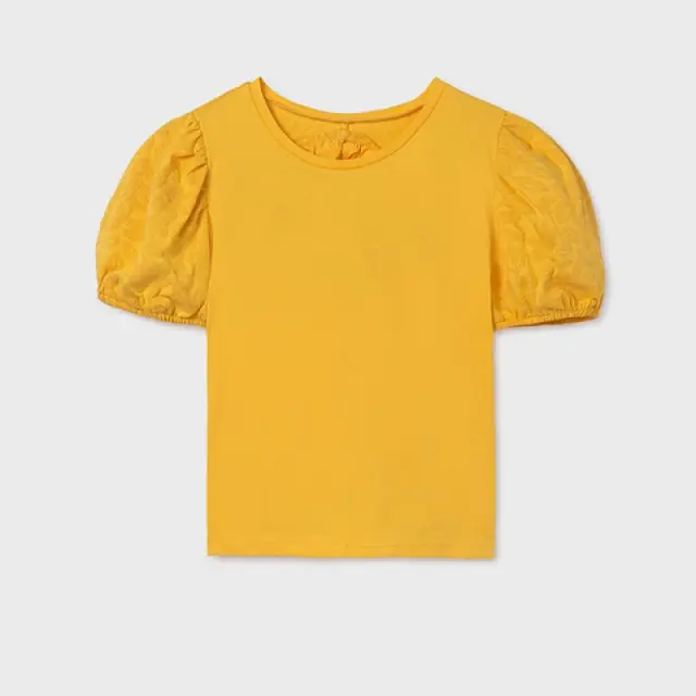 Junior 10 έως 18 ετών Μπλούζα φουσκωτά μανίκια Better Cotton κίτρινο