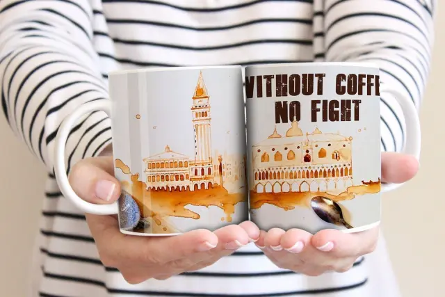 Κούπα COFFEE 1Κούπα κεραμική 330ml λευκη με συσκευασία δώρου " (COFFEE 04)