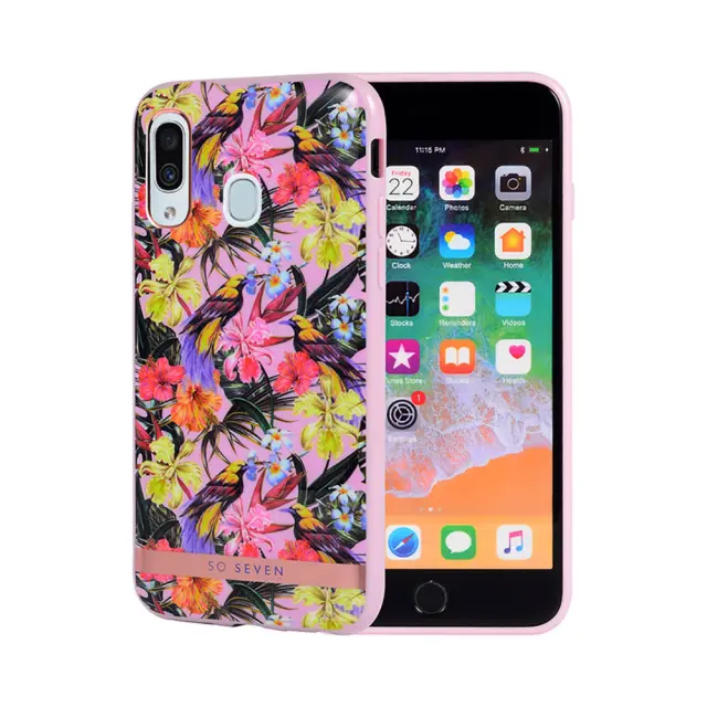 Θήκη Σιλικόνης So Seven Phuket Για Samsung Galaxy A40 Tropical Pink Bird