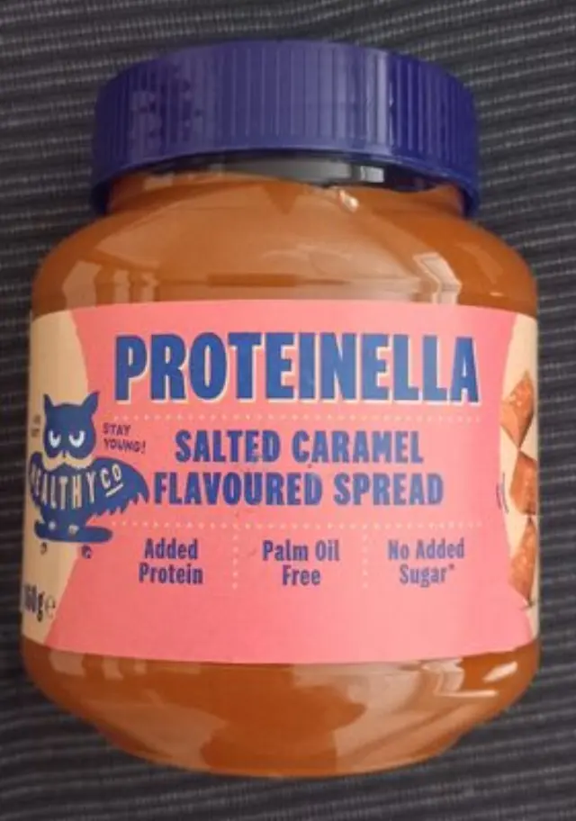HealthyCo Proteinella Salted Caramel Άλειμμα Αλατισμένης Καραμέλας με Έξτρα Πρωτεΐνη Χωρίς Προσθήκη Ζάχαρης, 360gr