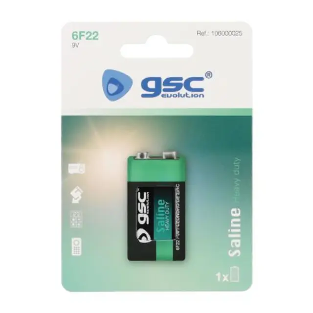 Μπαταρία GSC Saline Heavy Duty 6F22 9V (1 τεμ.) N67514