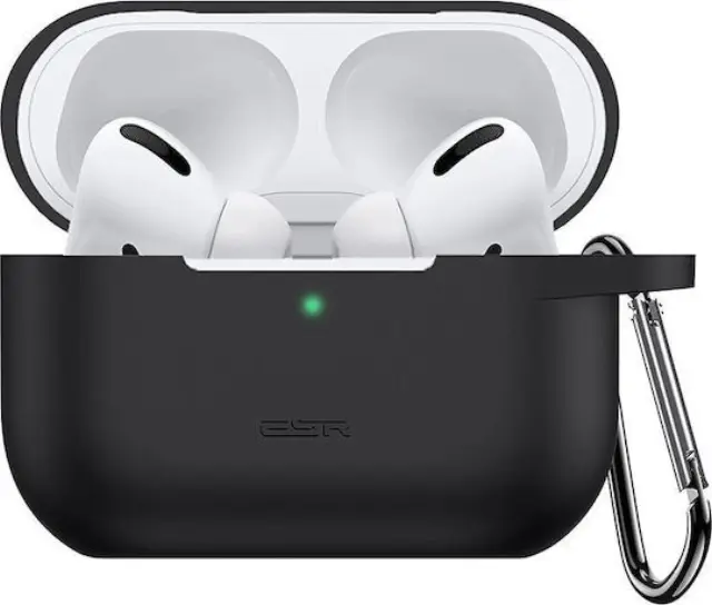 Esr® Bounce Θήκη Σιλικόνης με Γάντζο για Apple AirPods Pro 1/2-Μαύρο
