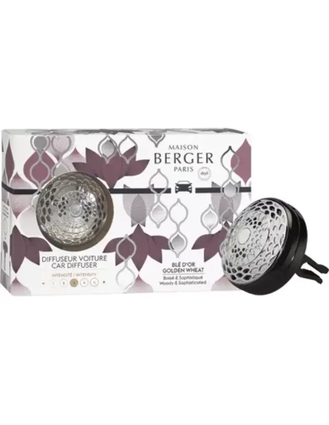 Maison Berger Paris Car Diffuser Kit Συσκευή Διάχυσης Αρώματος και Κεραμικός Δίσκος Quintessence Modulable